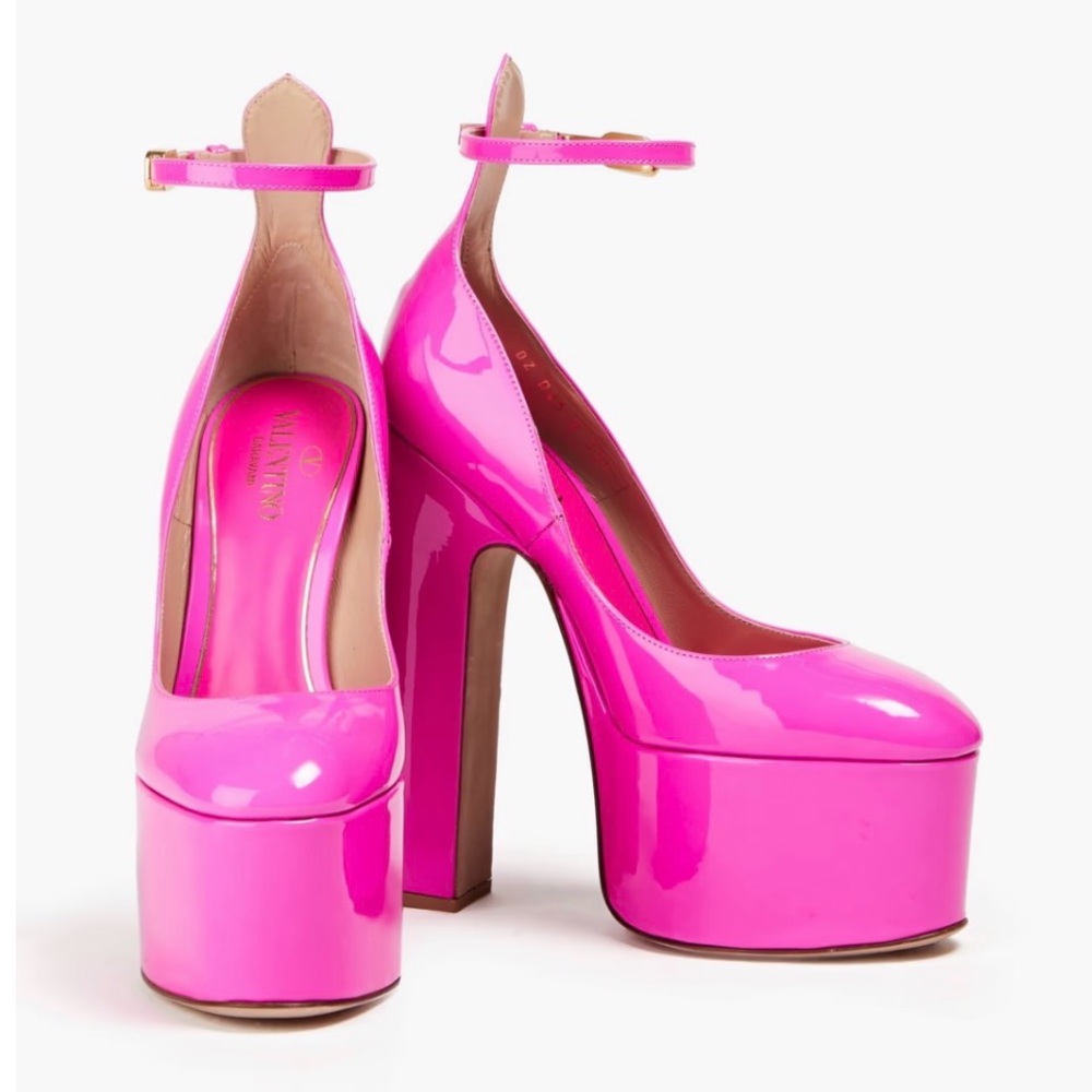 Valentino Vibrant Pink Platform Shoes